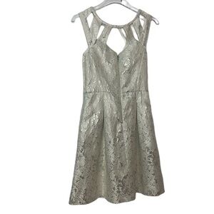 Betsy Johnson White Fit & Flare Sleeveless Dress